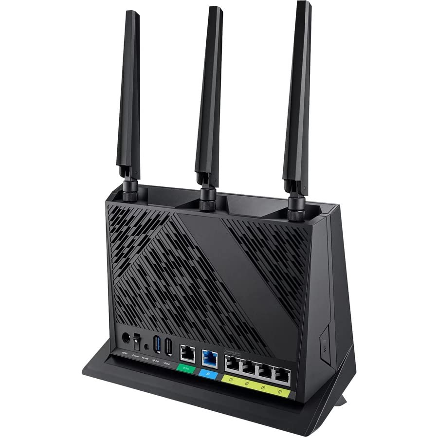ASUS RT-AX86U Pro (AX5700) Dual Band WiFi 6 Extendable Gaming Router, 2.5G Port, Gaming Port, Mobile Game Mode, Port Forwarding, Subscription-free Network Security, VPN, AiMesh Compatible